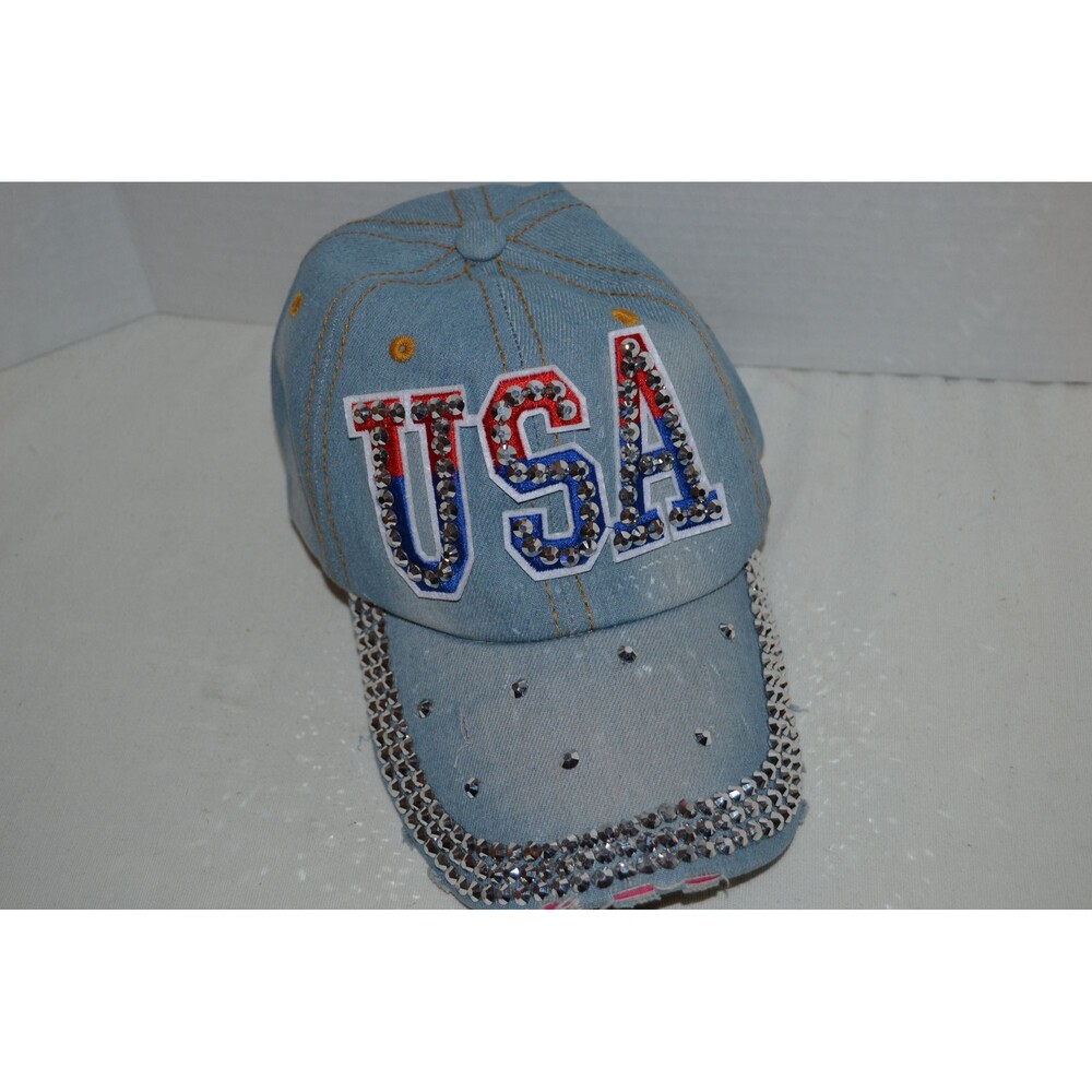 Vintage Hat I Love The USA Sequins Galore - Picture 2 of 4